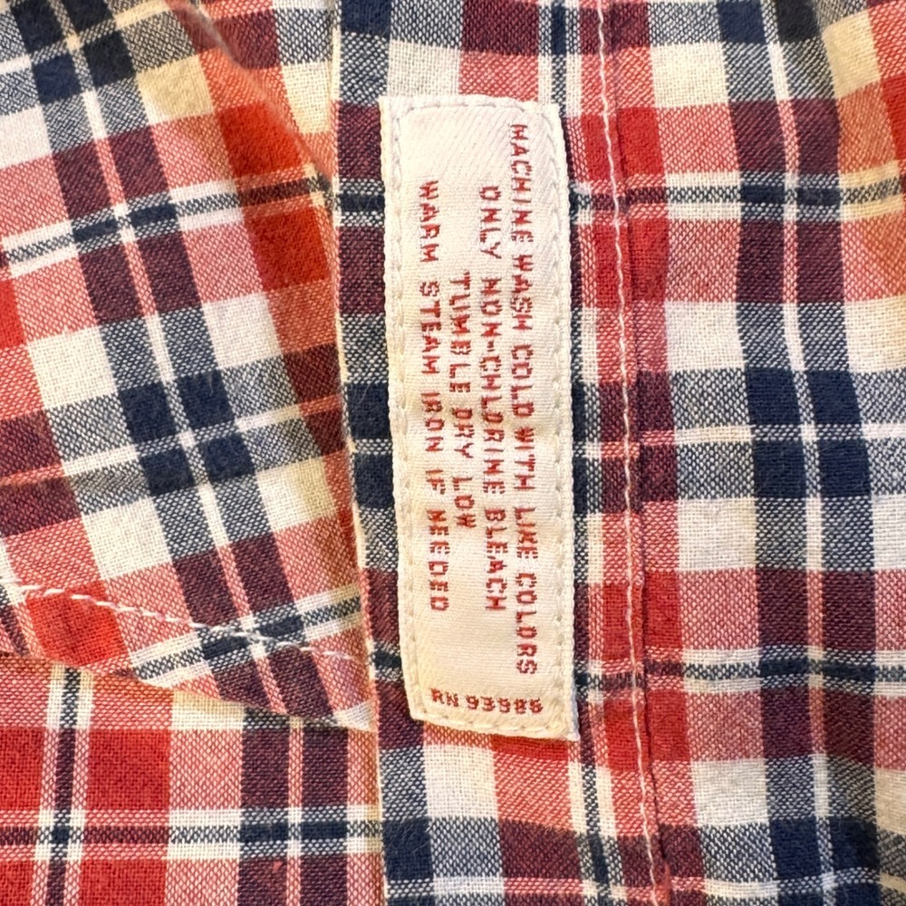 Brooks Brothers 346 Button Down Shirt Mens LG Plaid Short Sleeve Preppy Classic - Picture 6 of 7
